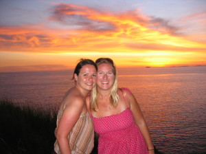 Thailand - Vanessa and Megan at Sunset
