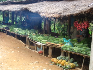 Laos - Luang Prabrang - Veggie Stand