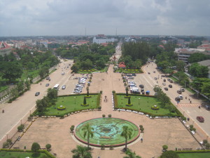 Laos - Vientiane - View from Victory Mounument