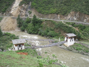 Suspension Bridge to reach Tamchog Temple