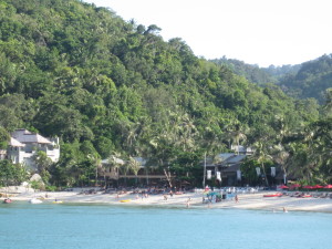 Buri Rasa Resort as seen from my scuba diving boat coming in