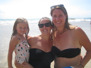 Pippa, Joanna and me at Jimbaran Beach