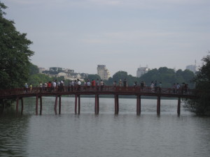 Bridge in Hanoi Lake 