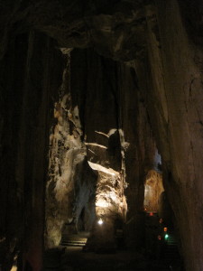 Inside the cave at Marble Mountain
