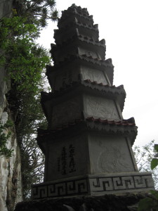 Pagoda outside the top of the cave