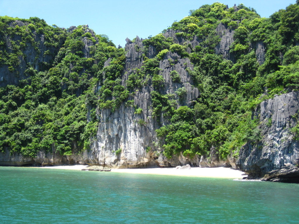 Perfect little beach in Halong Bay!