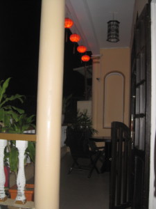 This was my private river front balcony at my second hotel in Hoi An.  Really nice to relax and watch the boats go by