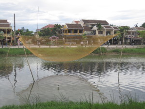 Local fishing net for the river
