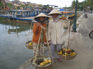 These woman wanted me to take their picture...and then try to extort high sums of money from me.  I said no and bought fruit from them instead.  