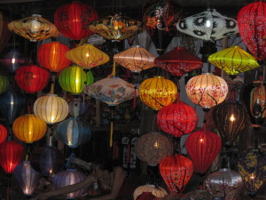 Selling all the lanterns in Hoi An - they were so pretty!