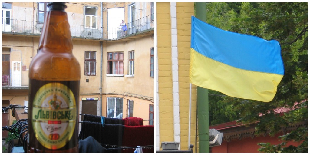 Ukraine's Beer and Flag