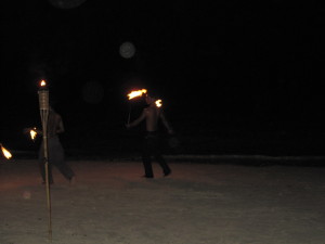Fire dancers on the beaches of Bohol