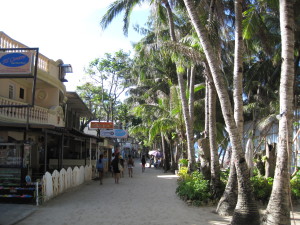 The "main drag" walking down the beach front