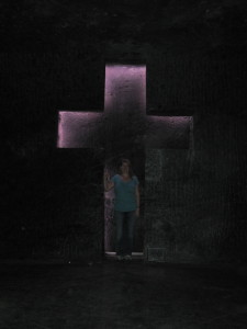 As I stood inside this cross - you get a sense of how tall they are as I'm almost 6 feet tall!