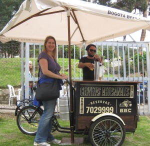Mobile Bogota Beer Company bike and keg
