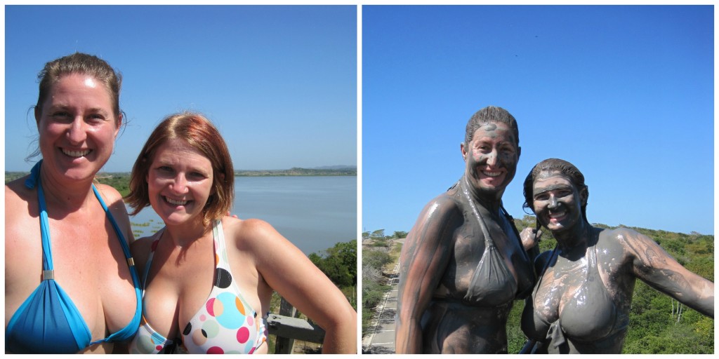 Milena and me before and after the mud
