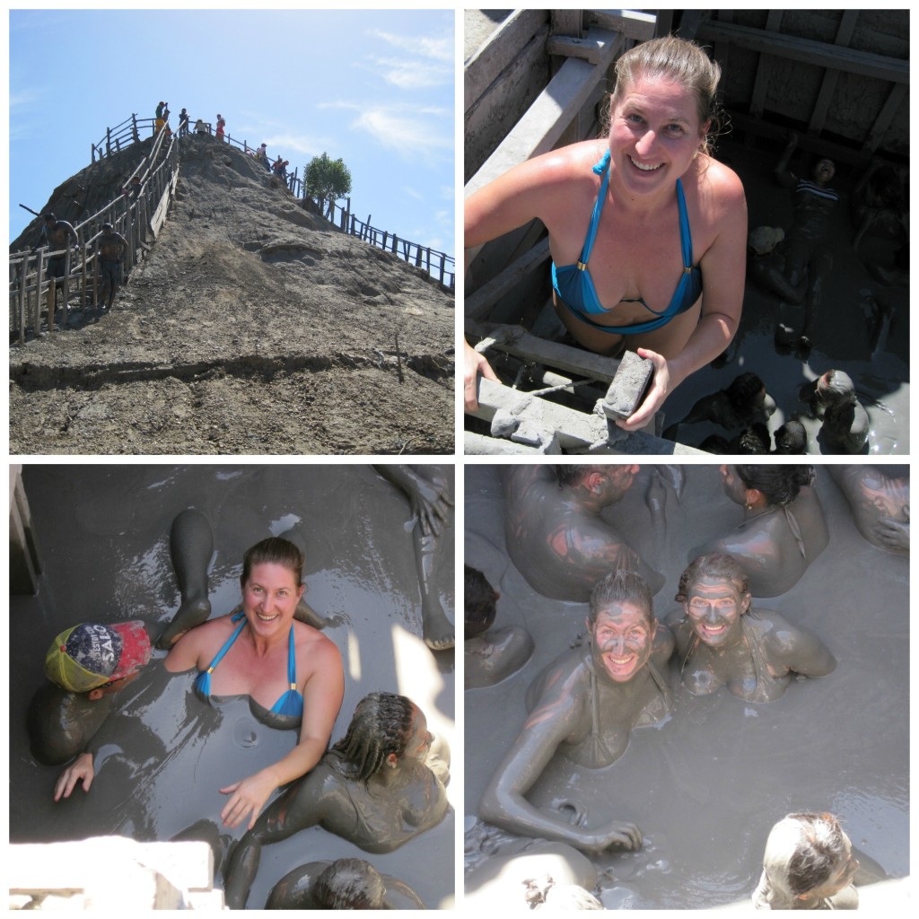 The Mud volcano, climbing down into the mud, and moving back to the "mud massage area".  Good fun!