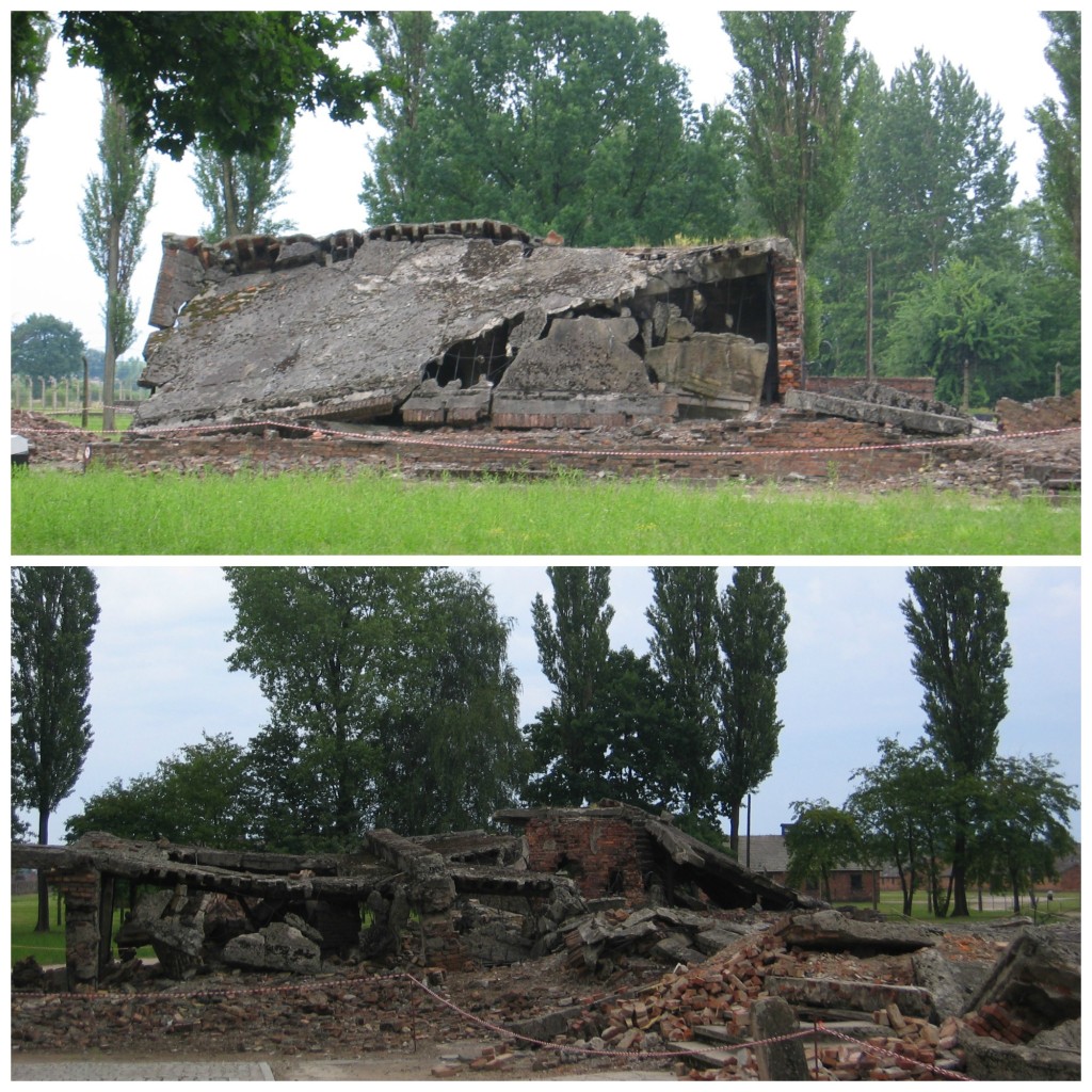 Two of the last crematoriums that were destroyed when the Russians came to liberate the camp