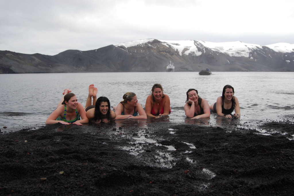 We sat in this water for almost 20 minutes (and it was freezing!)