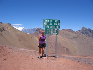 I was very chilly at the top of the Argentina/Chile border