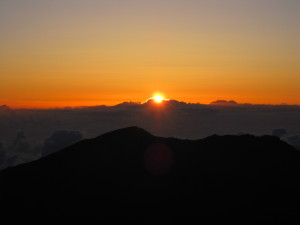 Right at Sunrise over Haleakalā Volcano 