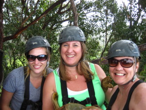 Kimmie, Me and Tiffani out ziplining in 2013